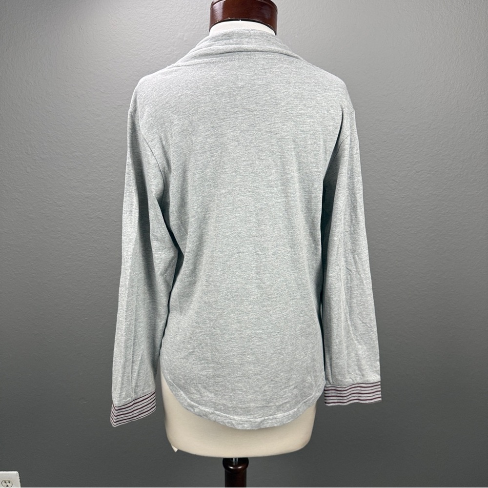 Jason wu for Eva air women's mock neck hi low gray long sleeve Top Sz M Athletic - Picture 6 of 7
